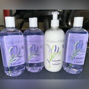 Crabtree & Evelyn Lavender Bath Gel and Lotion 4 Pack - 16.9oz (Discontinued)